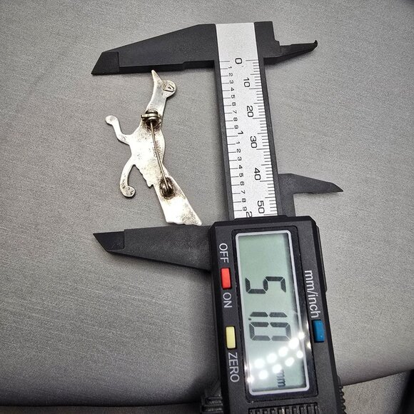 Vintage Southwestern Sterling Silver Roadrunner Brooch Inlay Turquoise Coral - Picture 6 of 8